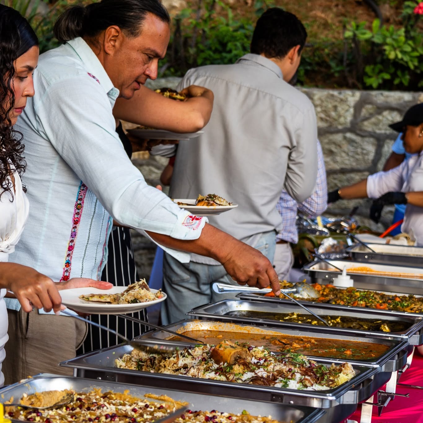 Buffet de catering indio - festejo completo